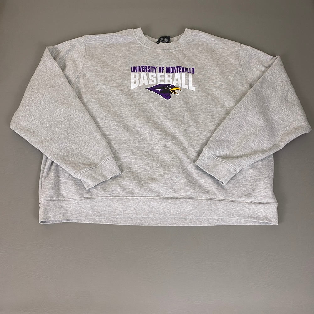 University of Montevallo Baseball Sweatshirt Men's Size 3XL Gray BSN Sports